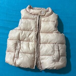 Gap 12-18m pink puffer vest